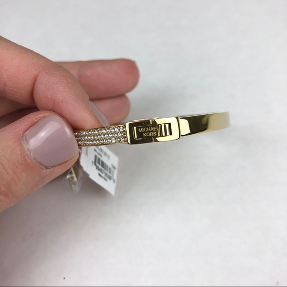 Michael Kors Gold Padlock Charm Bangle - Picture 6 of 7